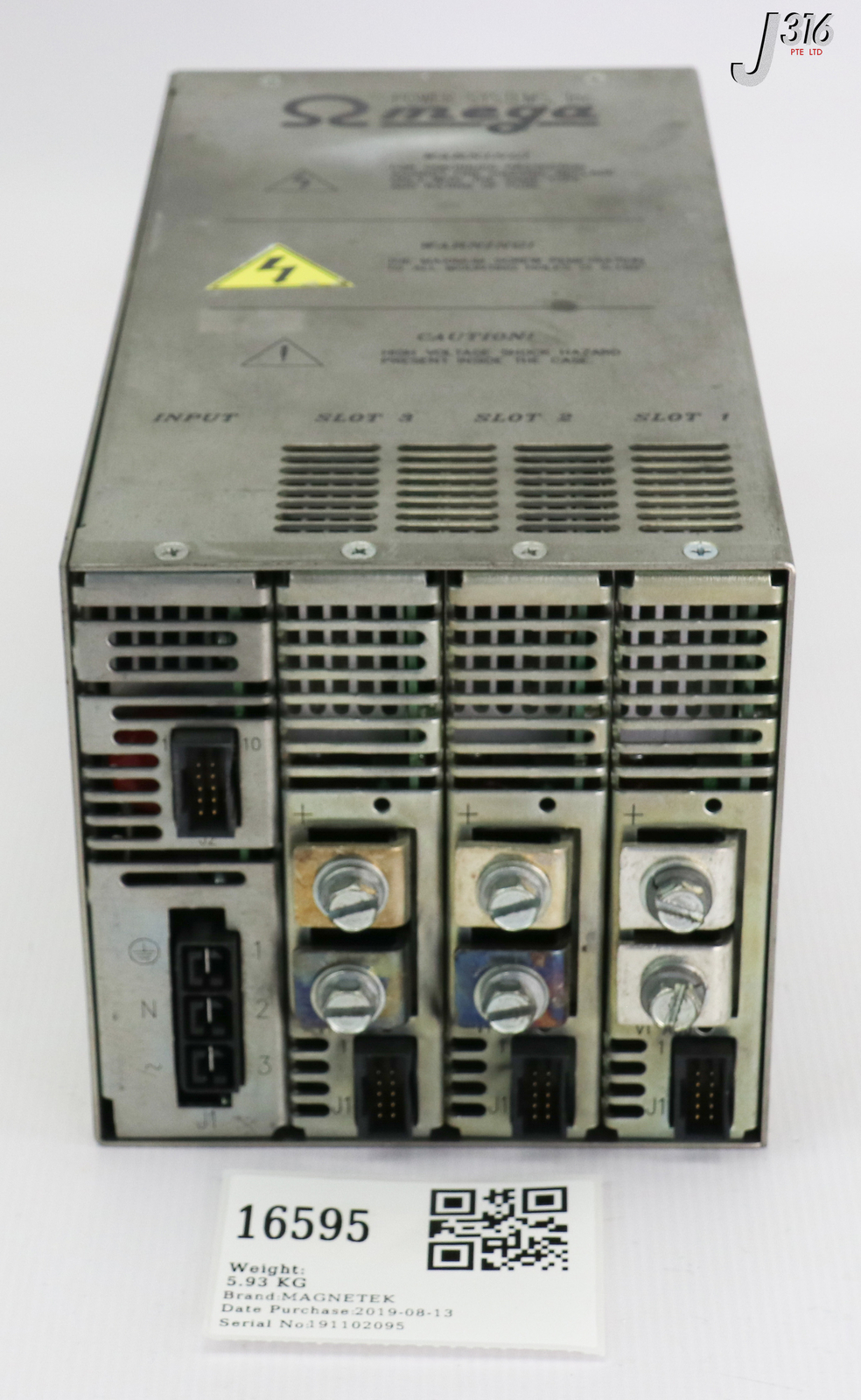 16595 MAGNETEK OMEGA POWER SYSS PS INPUT 100-240V 18A 50-60HZ MG3-1C-1F-1J-A