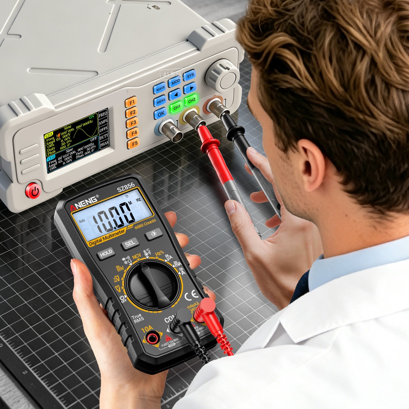 ANENG SZ856 True RMS Digital Multimeter 6000 Counts Auto Range AC/DC Tester US