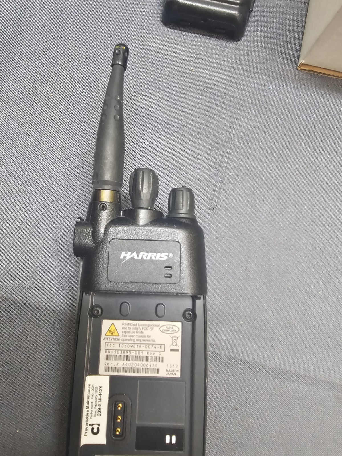 Harris XG-75 EVXG-PB78B Phase II 2 TDMA P25 Trunking 800 MHz Two Way Radio