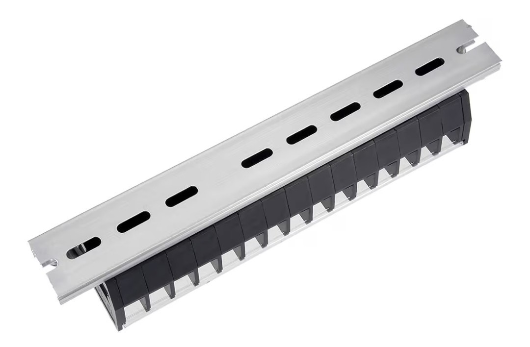 Barrier Terminal Strip Block 660V 20A Dual Row 20P DIN Rail Base Screw Connector