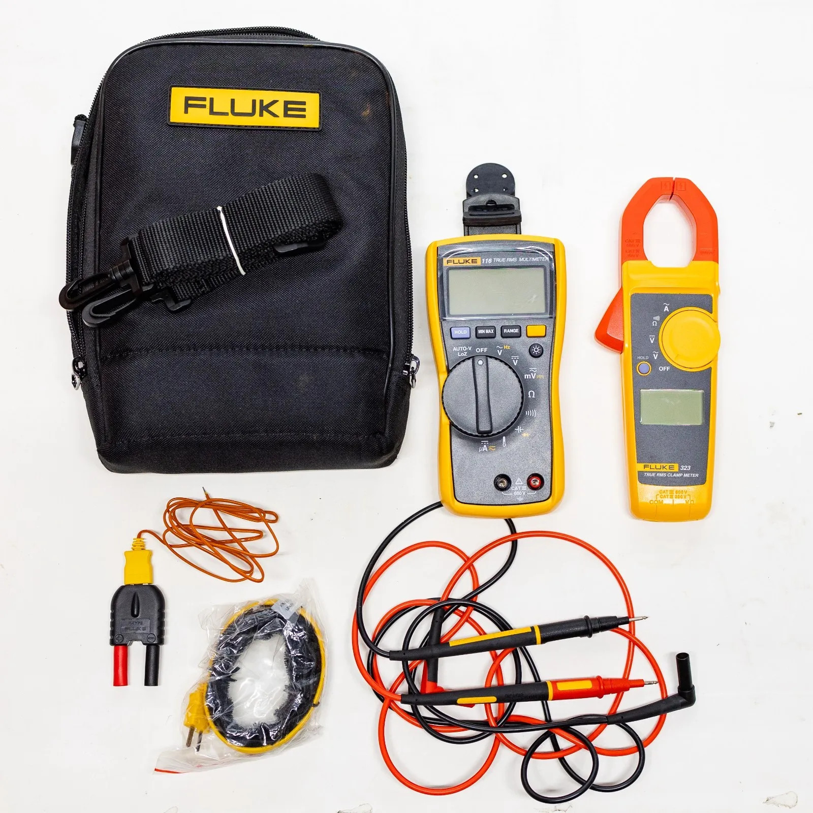 Fluke 116/323 HVAC Multimeter Meter Combo Kit –