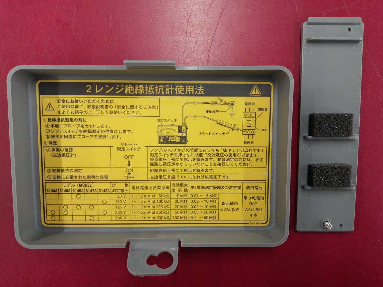 Kyoritsu 3148A Insulation Resistance Meter 20MΩ 50MΩ 100V 250V Range