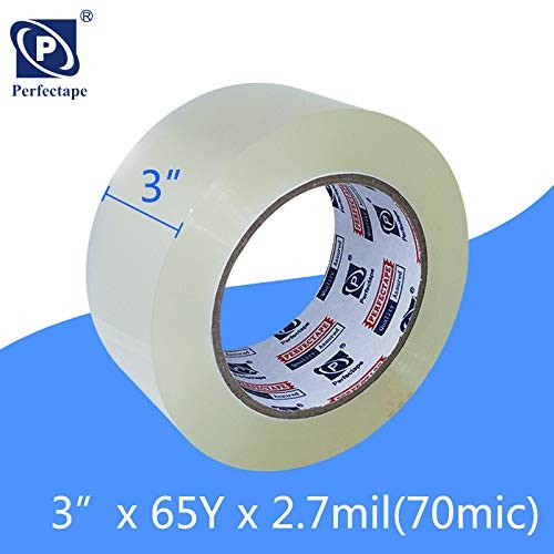 PERFECTAPE 3″ Heavy Duty Packing Tape 6 Rolls, Total 390Y, Clear, 2.7 mil, 3 …