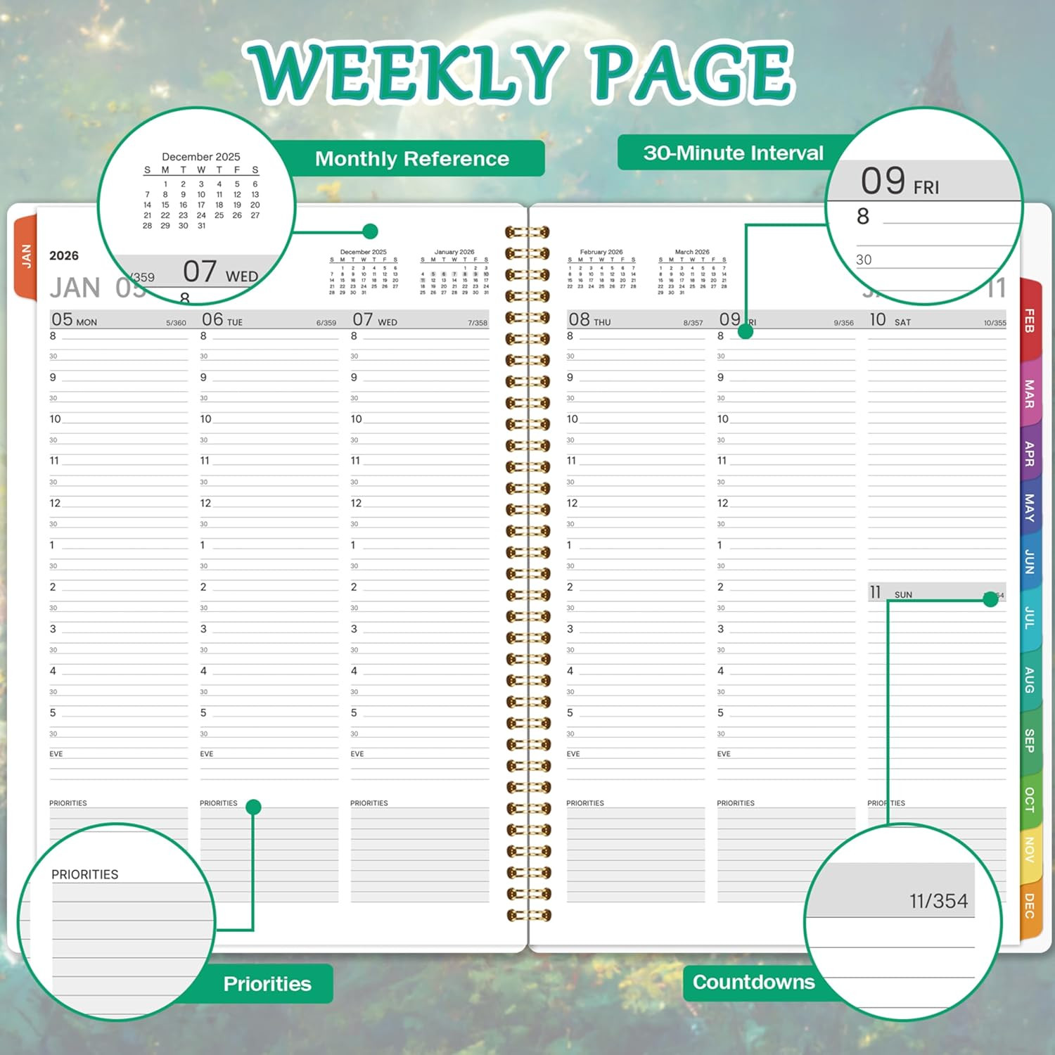 2026 Appointment Book/Planner – Appointment Book 2026, Jan.2026 – Dec.2026, 9″ x