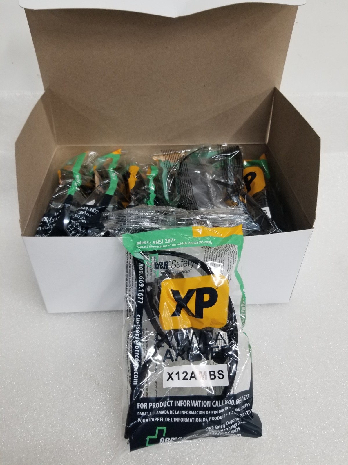 ORR Safety X12AMBS XP Archer Safety Eyewear Smokey Mirror Lens Box of 12