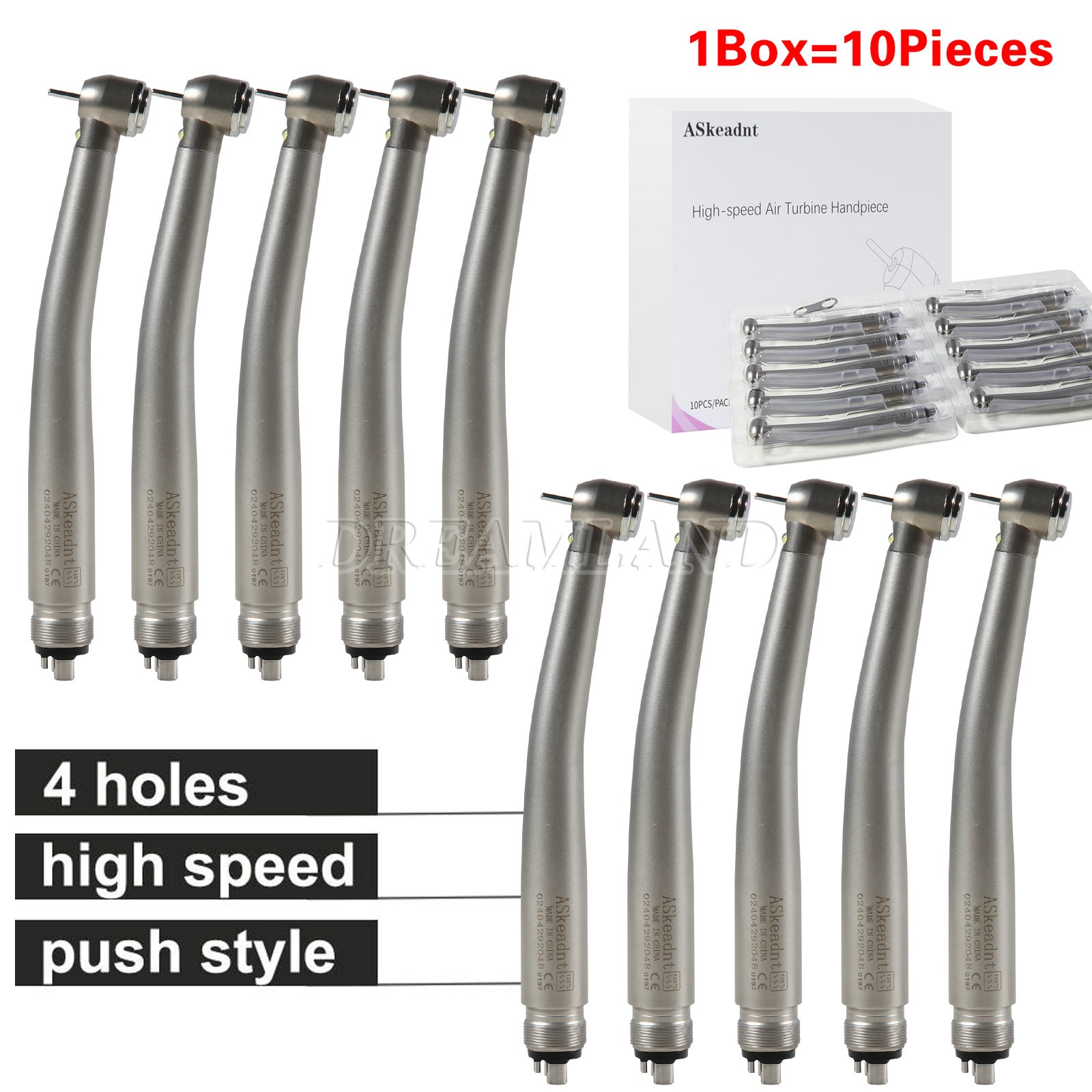 50 Dental Diamond Burs Tooth Drills Ball Round for High speed Handpiece Turbine