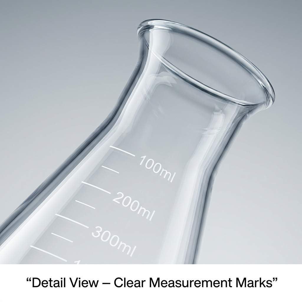 Plastic Conical Flask Set 50Ml 100Ml 500Ml – Semi-Transparent Lab Flask for Teac