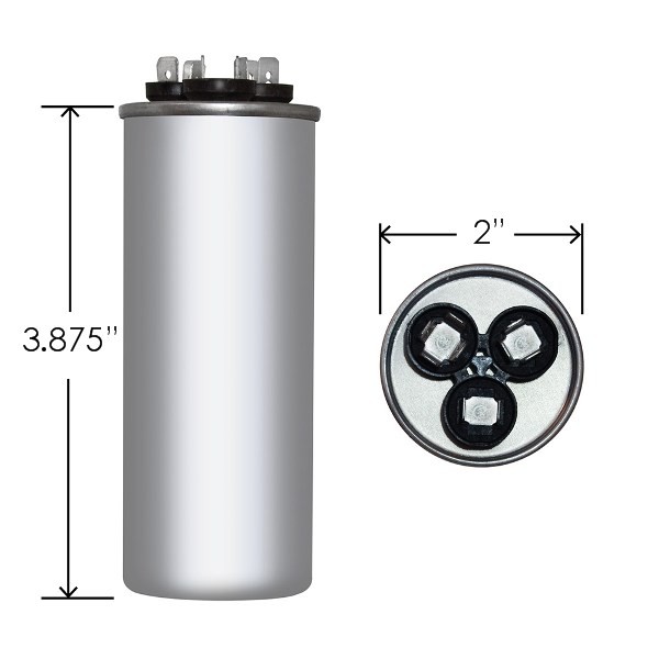 80+10 uf/MFD 370 VAC volts Round Dual Run Capacitor 50/60 Hz – Lot-1