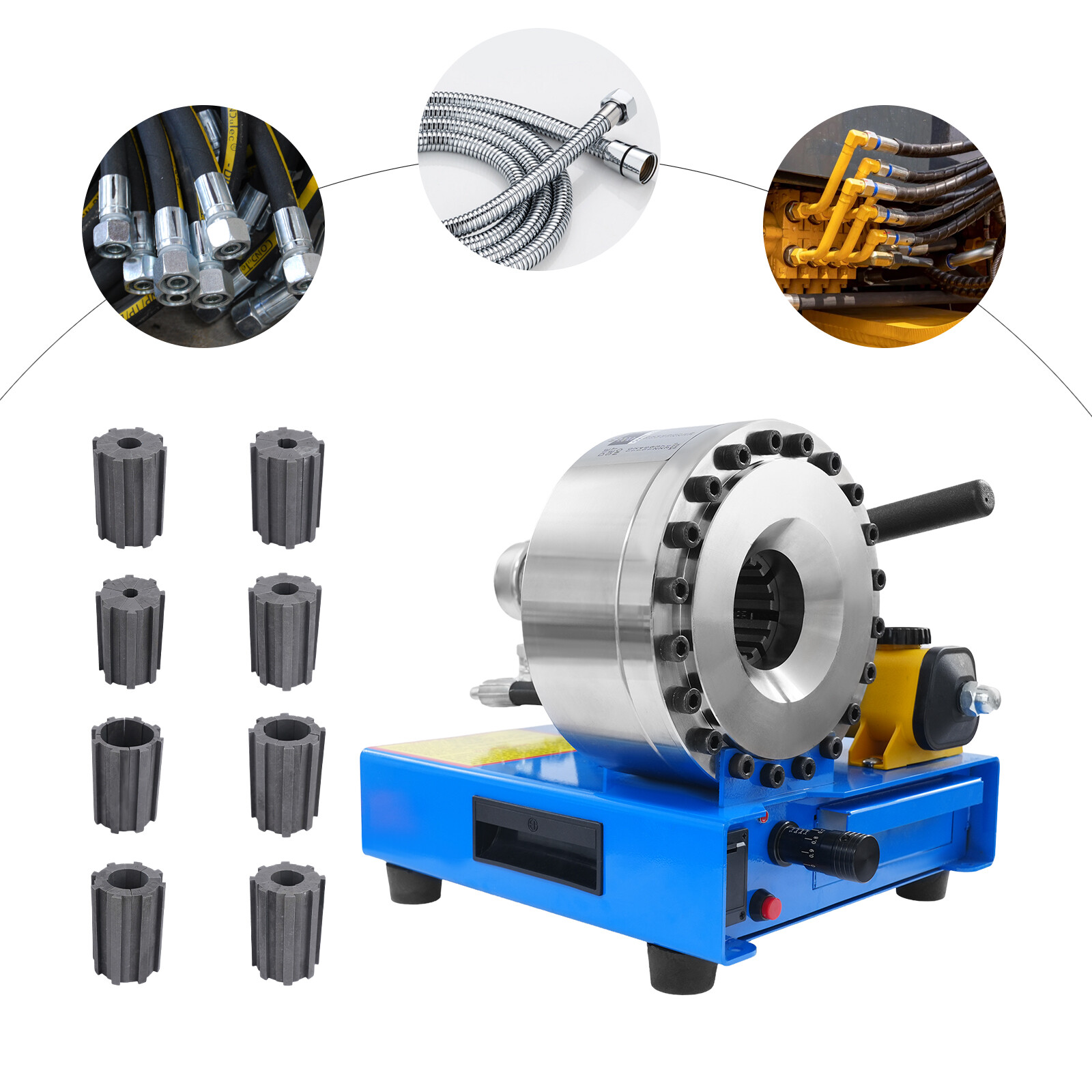Manual Hydraulic Hose Crimper Pipe Clamping Machine With 8 Sets Dies 10mm-31mm