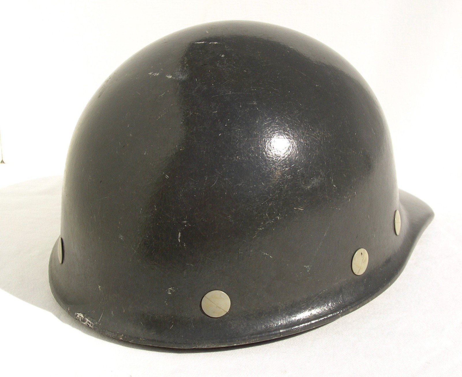Vintage Fibre Metal Gray Fiberglass Duckbill Hard Hat w/Liner
