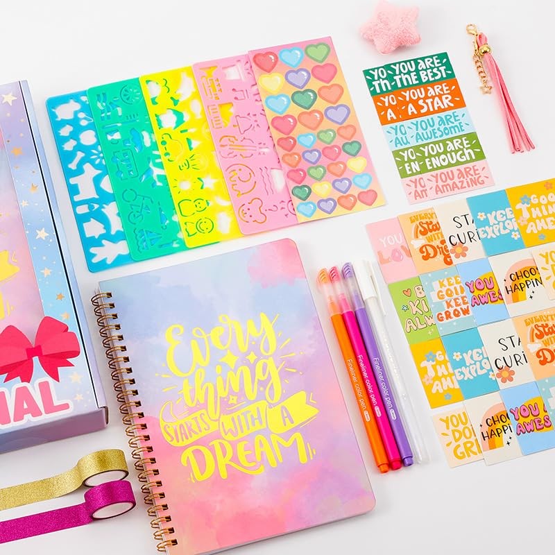 DIY Journal Kit for Girls – Journal for Girls Ages 8-12, Stationary Set, Arts
