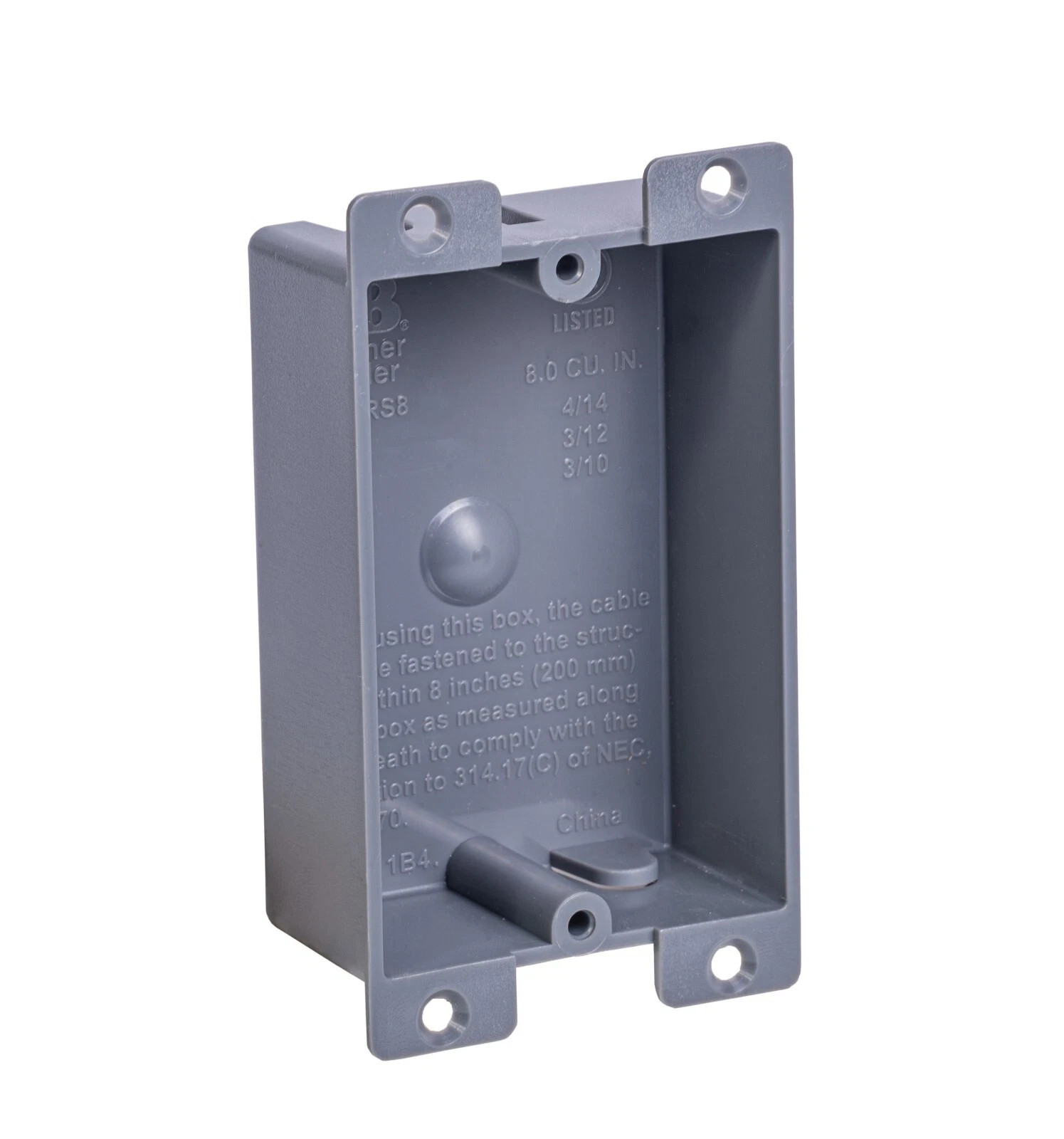 (25) 1-Gang 8 Cubic Inch PVC Old Work Standard Switch/Outlet Wall Electrical Box