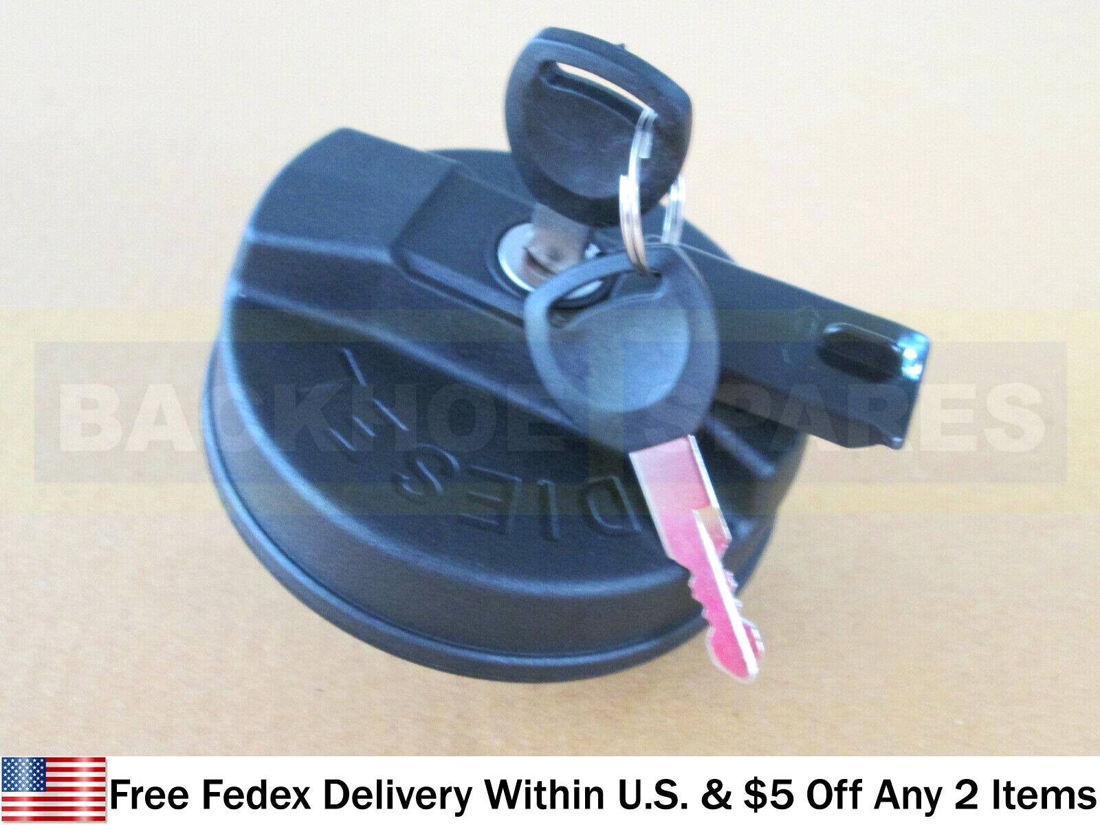 JCB PARTS – DIESEL FUEL TANK CAP WITH 2 KEYS (PART NO. 332/F4780 331/11403)