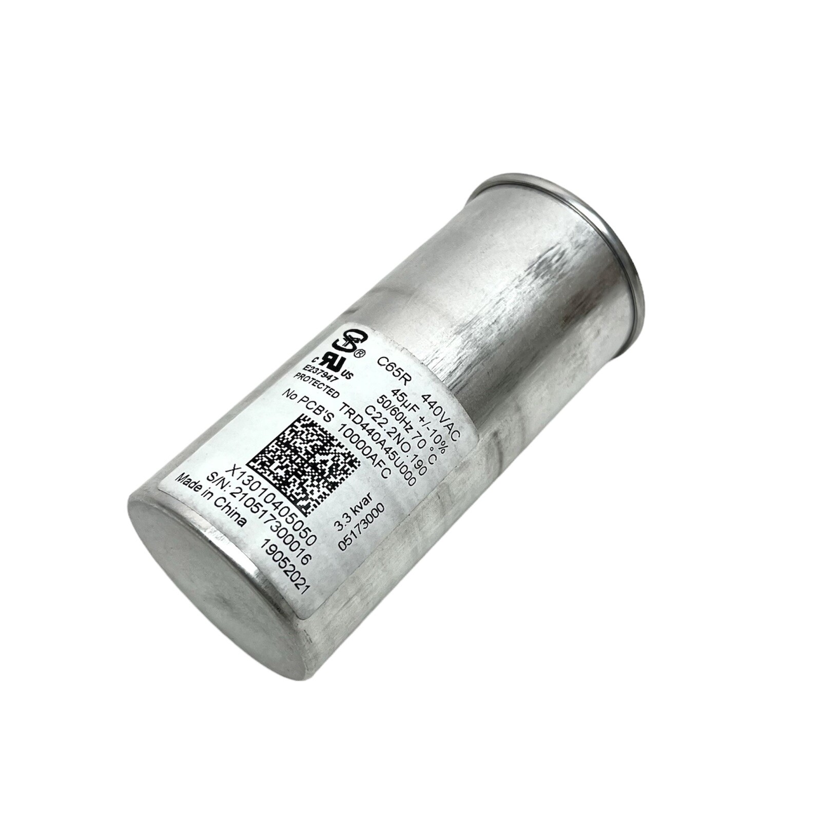 C65R-440VAC 45uF 50/60HZ C222NO.190 OVAL CAPACITOR
