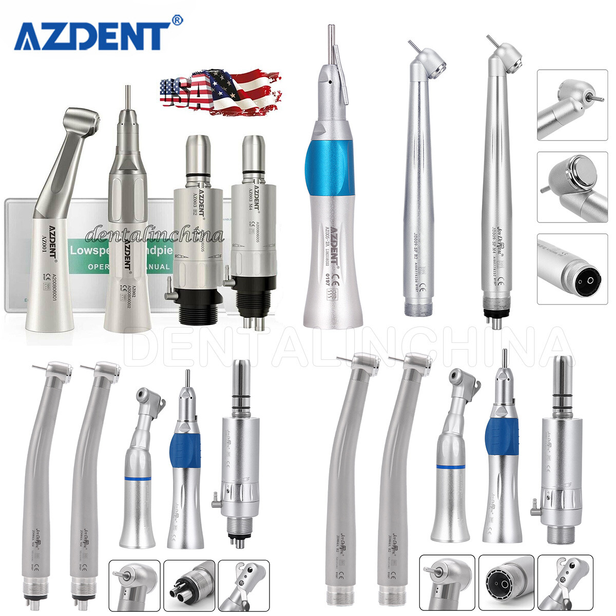 Dental Alta y Baja Velocidad / Kit de Pieza de Mano de 4/2 Agujero Estilo NSK US