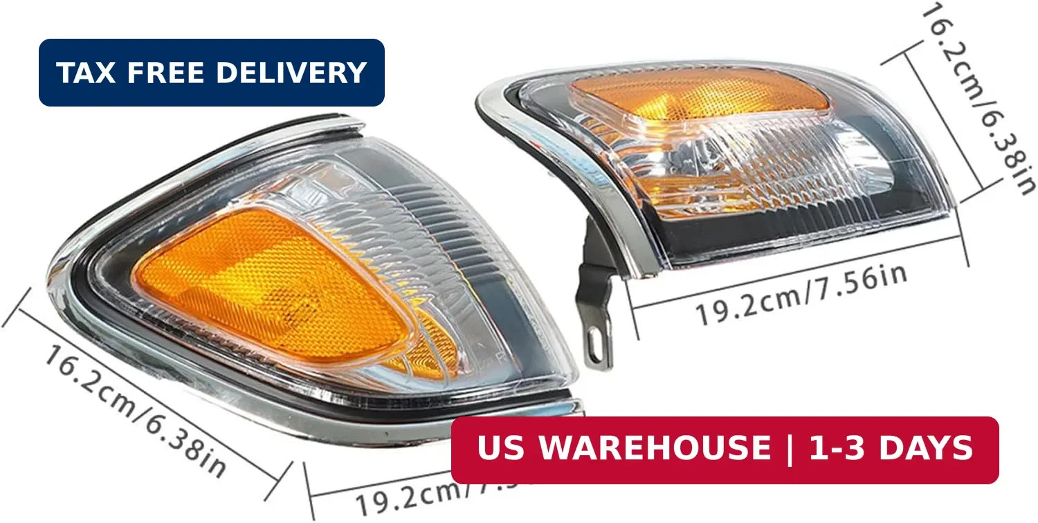 Silscvtt 1 Pair Front Turn Signal Lights Replacement for Toyota Tacoma 2001-2004