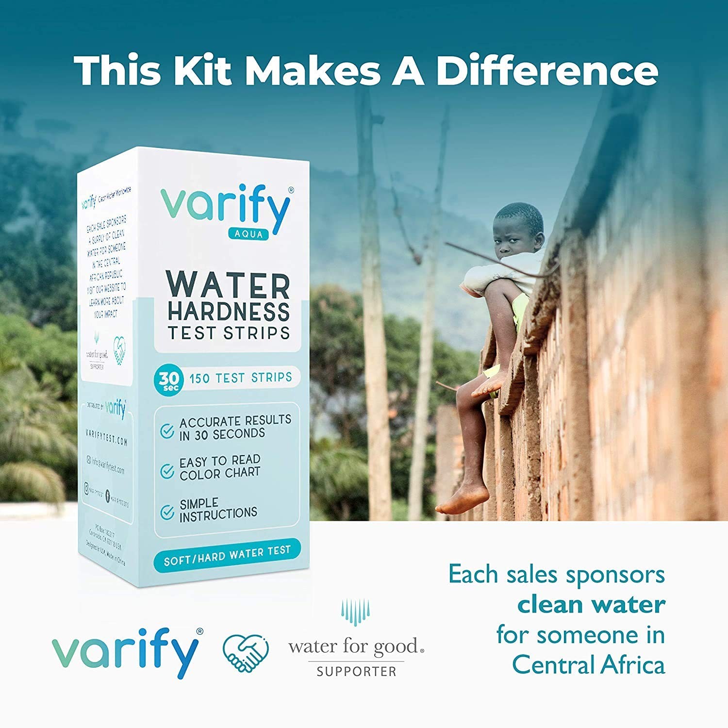 Varify Water Hardness Test Kit – Water Testing Kit for Home, Drinking, Well,