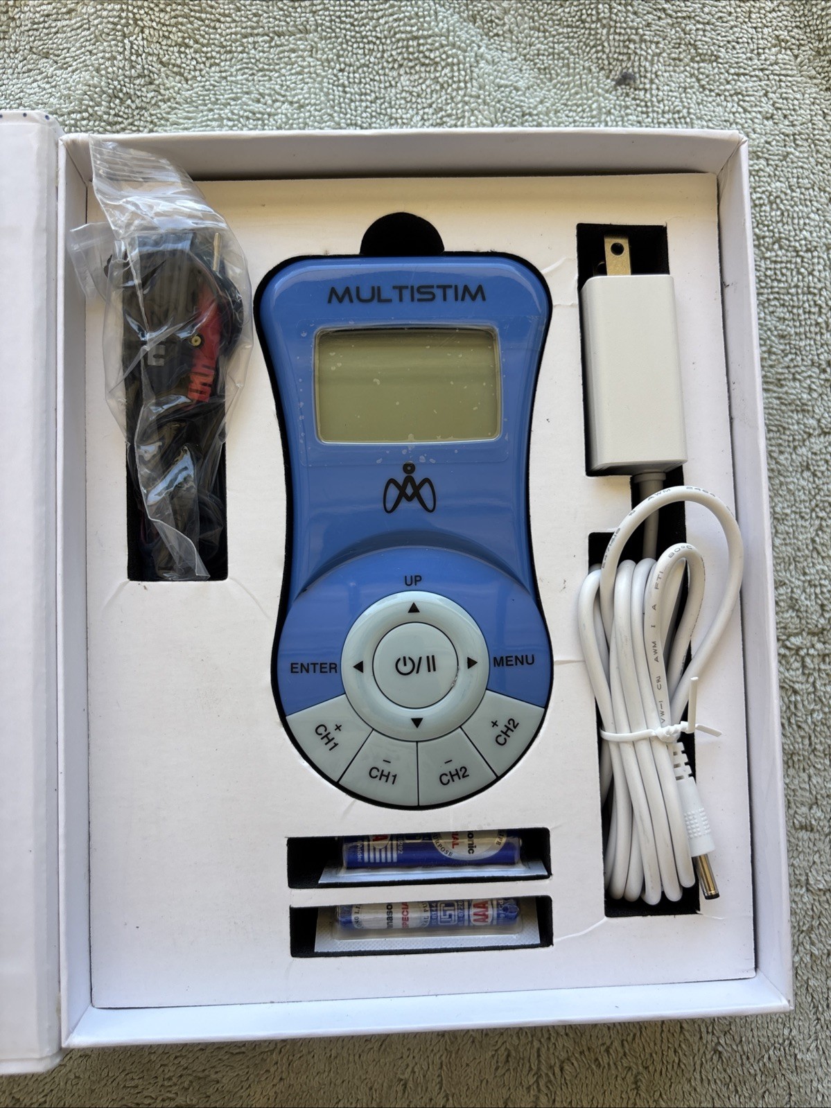 Artheon MultiStim TENS/EMS Unit 2-Channel Handheld w/ Leads Pads Manual