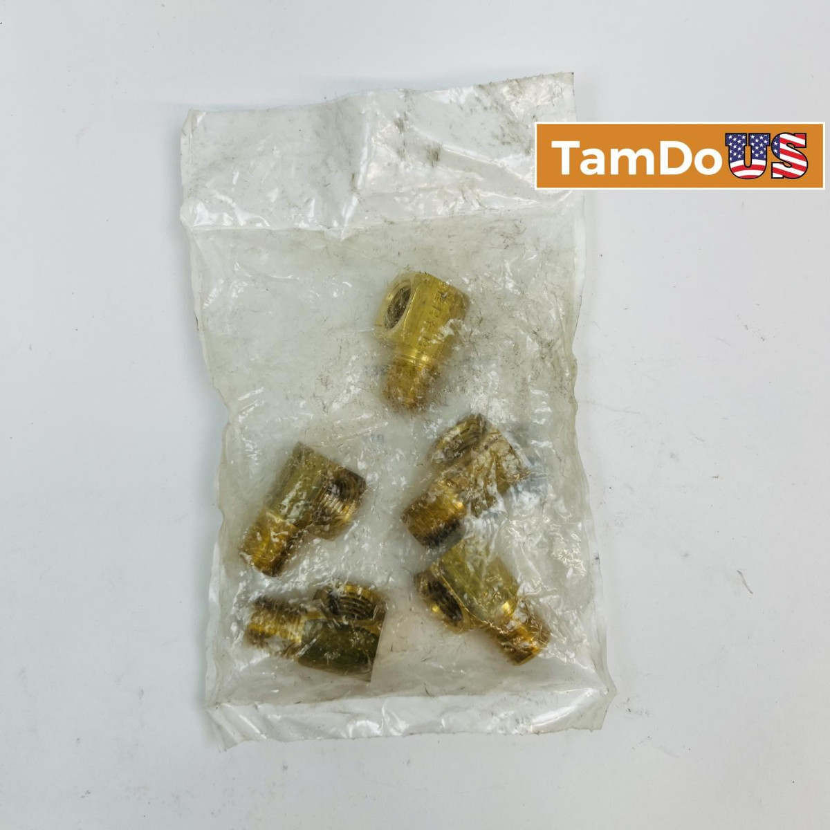 (Lot of 5) Brass 1/4″ 90° Street Elbow Pipe Fittings – Made in USA