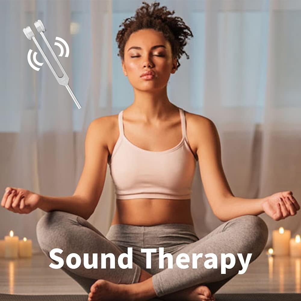 Healing Tuning Fork Set –128Hz, 256Hz, 512Hz Weighted for Chakra & Sound Therapy