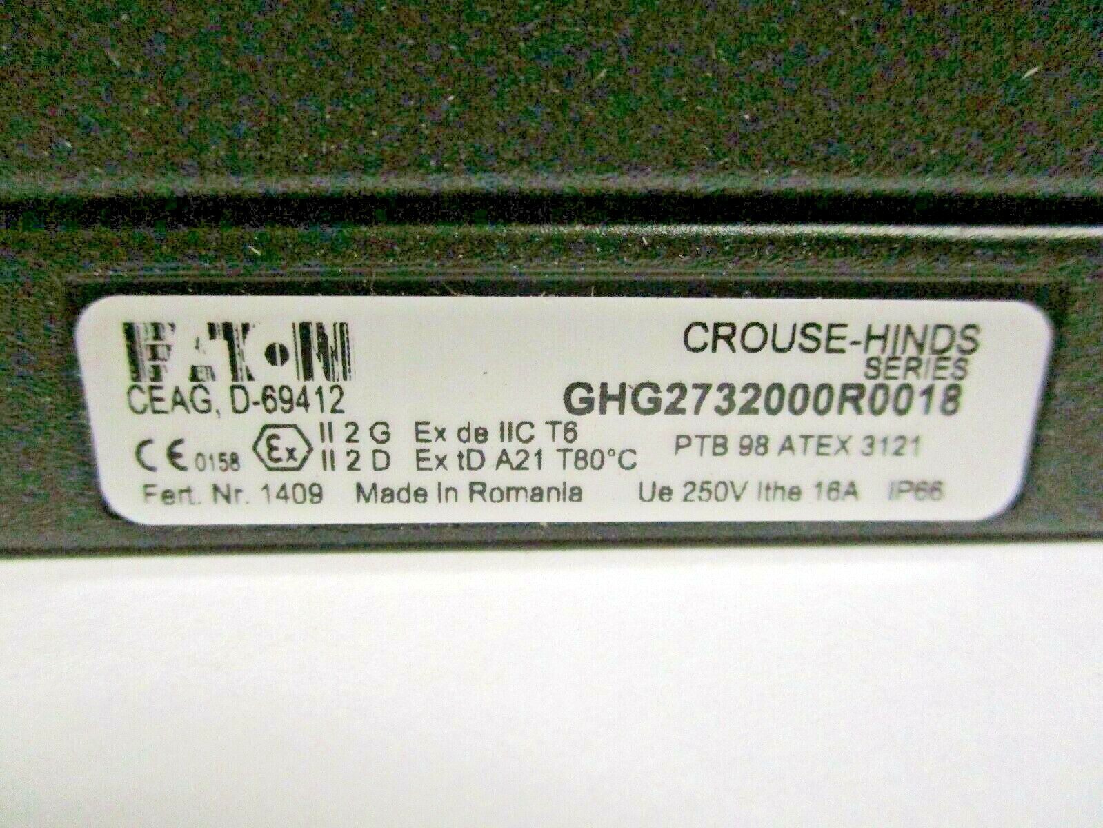 EATON, GHG2732000R0018, EXPLOSION PROOF SWITCH , SURPLUS