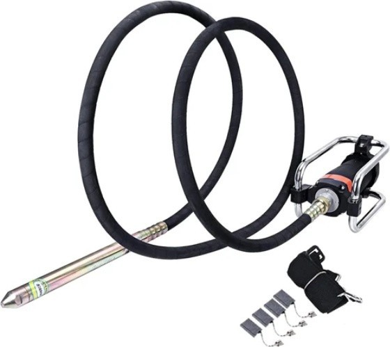 1600W 2HP Electric Concrete Vibrator 18000RPM 14.75Ft Flexible Shaft Handheld