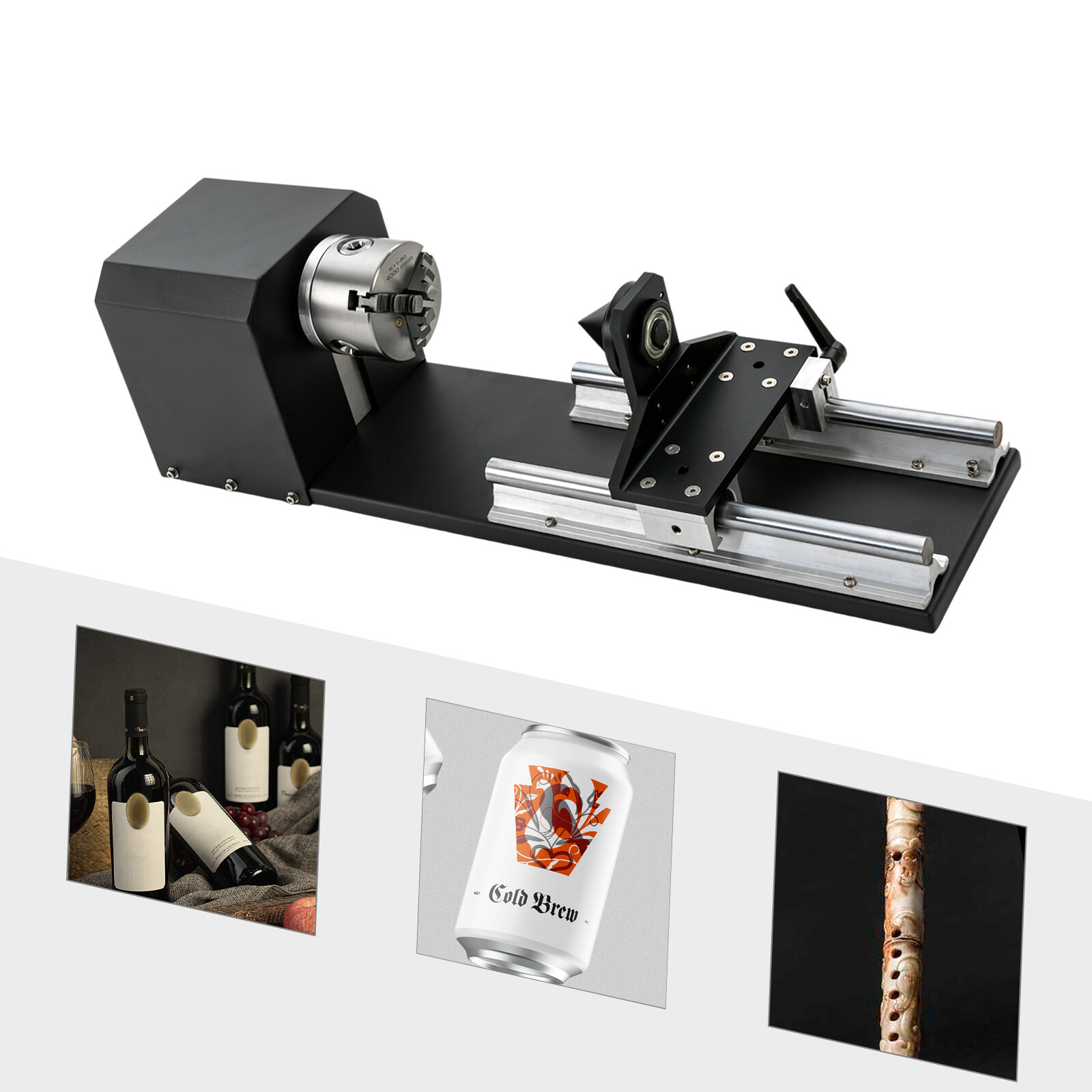 Laser Rotary Y-axis Chuck Engraver Rotary Attachment for Engraving Cutting New