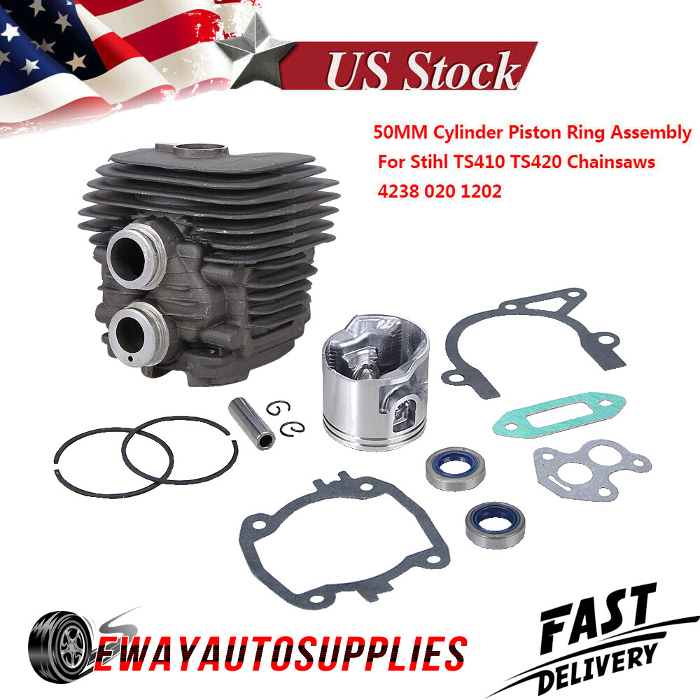 Piston Cylinder Kit Ring Nikasil For Stihl TS410 TS420 Chainsaws 4238 020 1202