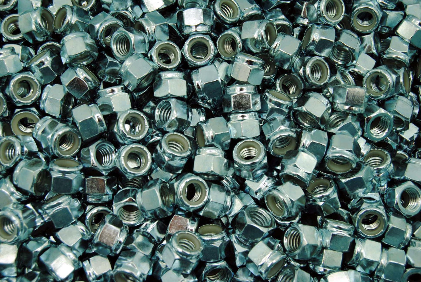 (2,000) Nyloc 3/8-16 Hex Locking Nuts Coarse Zinc Nylock BULK