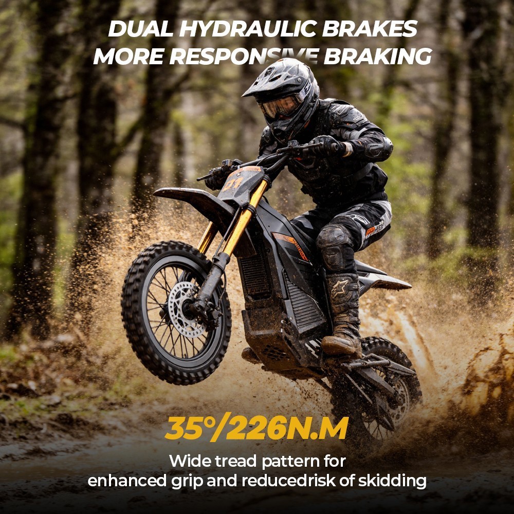 Adult Electric Dirt Bike Peak 6000W 60V/30AH 50MPH Off-Road Motorcycle E-Bike