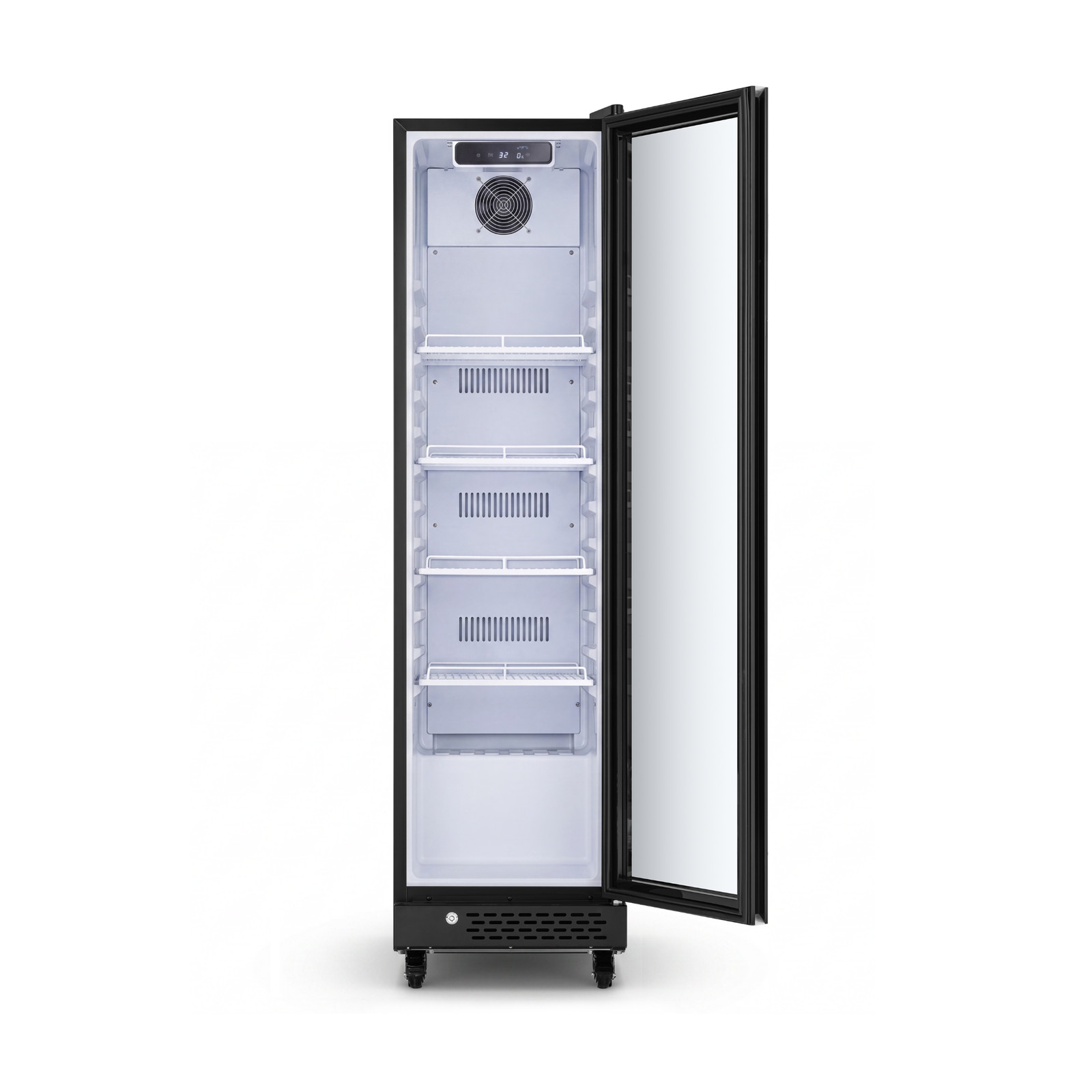Yeego 6.9 Cu.ft Commercial Fridge 1 Glass Door Merchandiser Refrigerator Black
