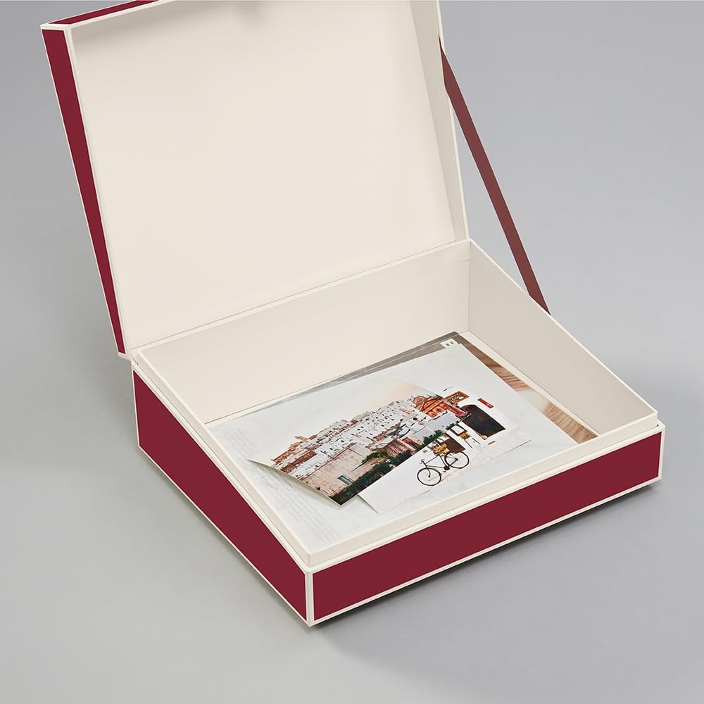 Semikolon – Document Storage Box for A4 12.5 x 10.3125 x 4 inches, Burgundy