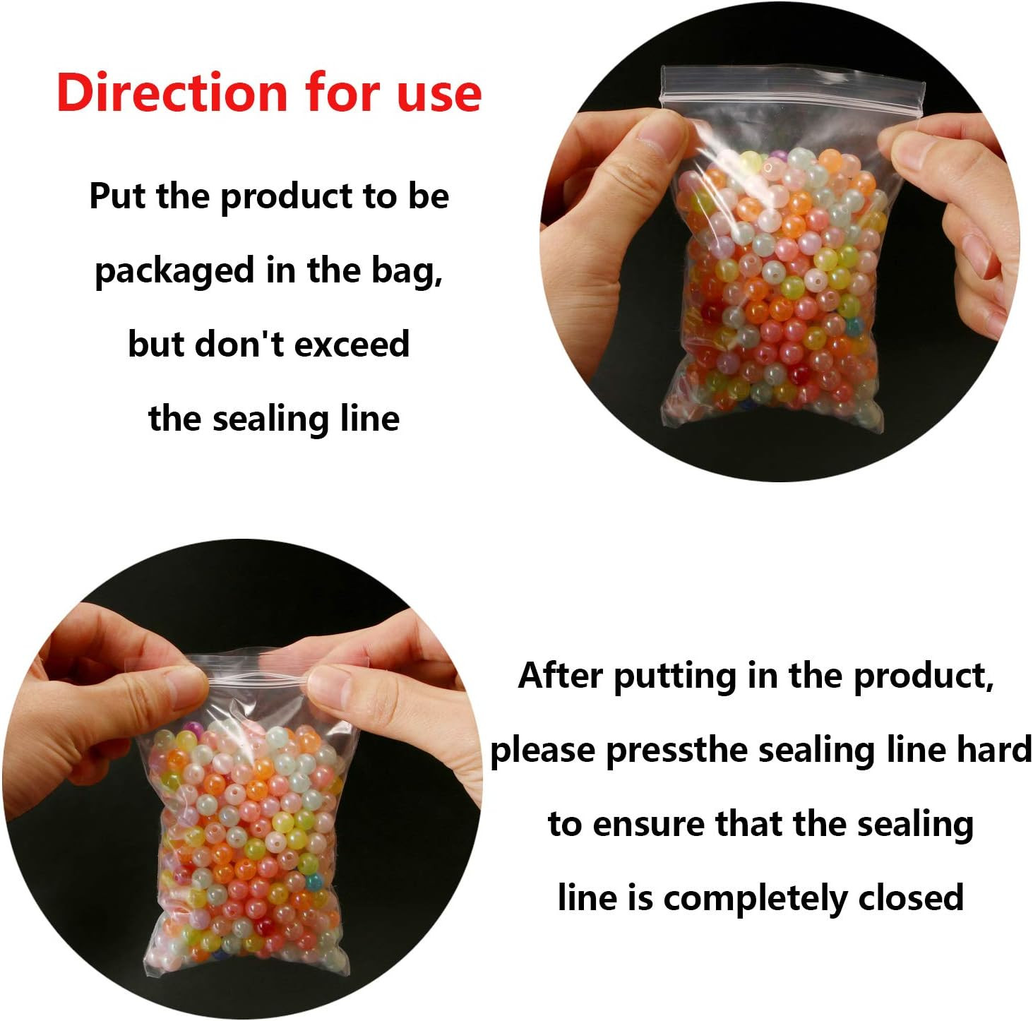 200Pcs Small Zip Plastic Bags 3.5 x 5 Inches Resealable Self Sealing Zipper …