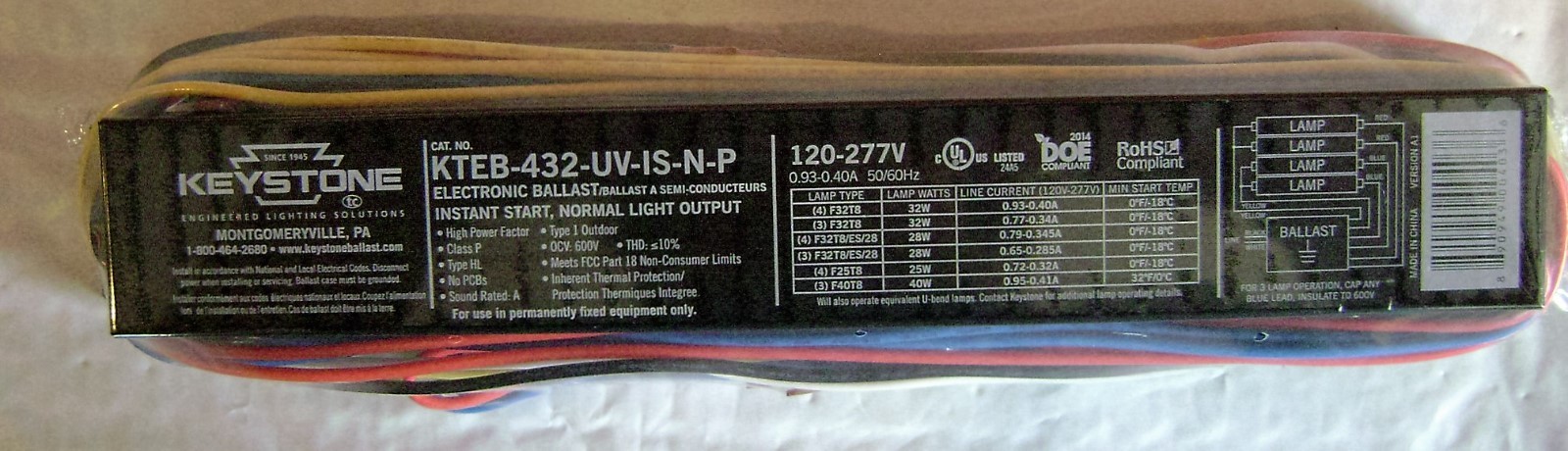 10 of KTEB-432-UV-IS-NP Fluorescent Ballast 4B T8 Replaces Accupro AP-432IP-UNV