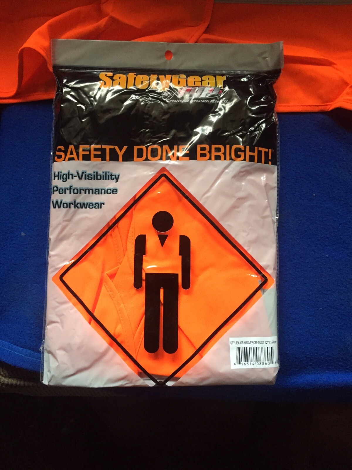 New Safety Gear PIP High Visibility Orange Reflective Safety Vest Size 4X/5X