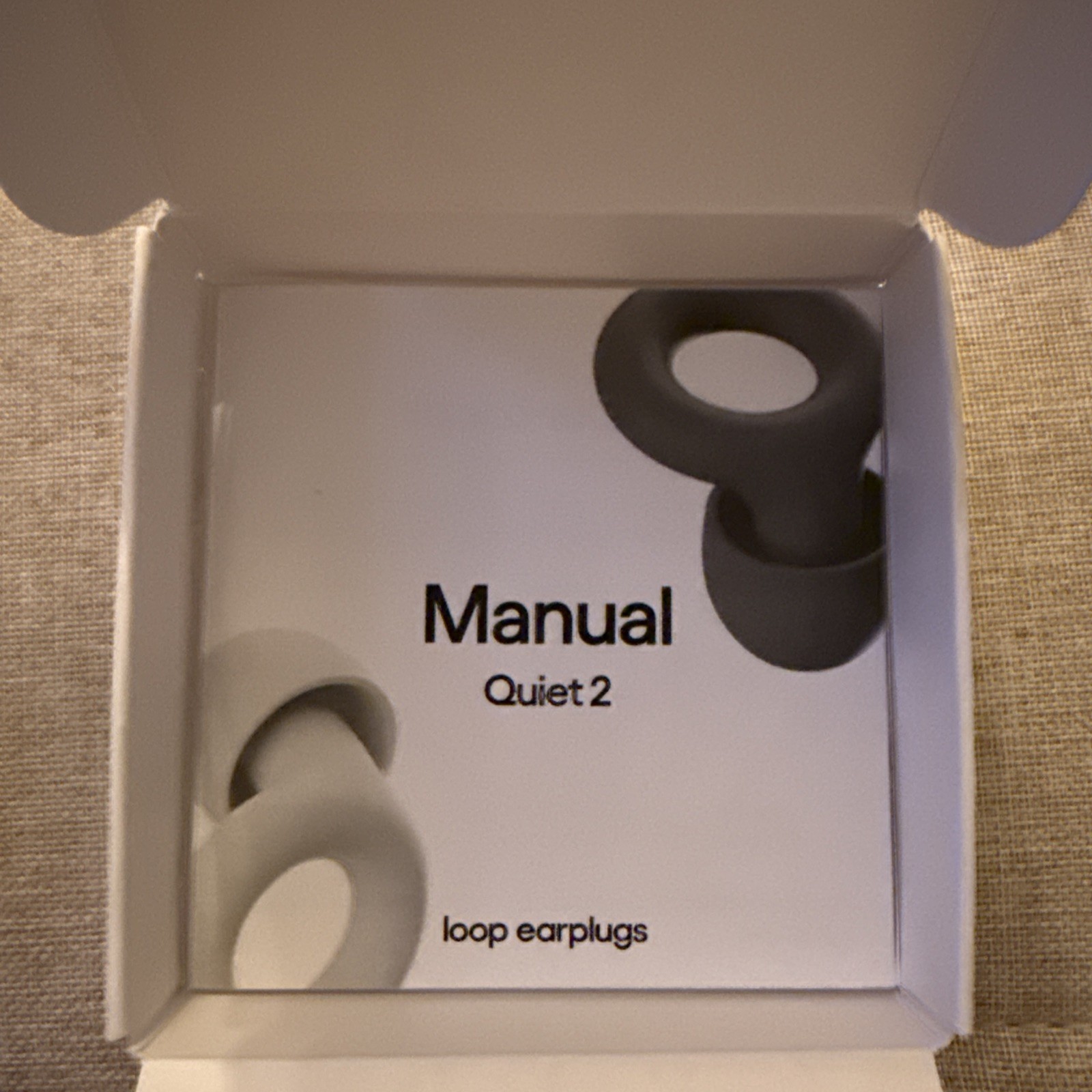 LOOP QUIET 2 EAR PLUGS DOUBLE TIPS ULTRA-COMFY REUSABLE EARPLUGS/WHITE/Open Box