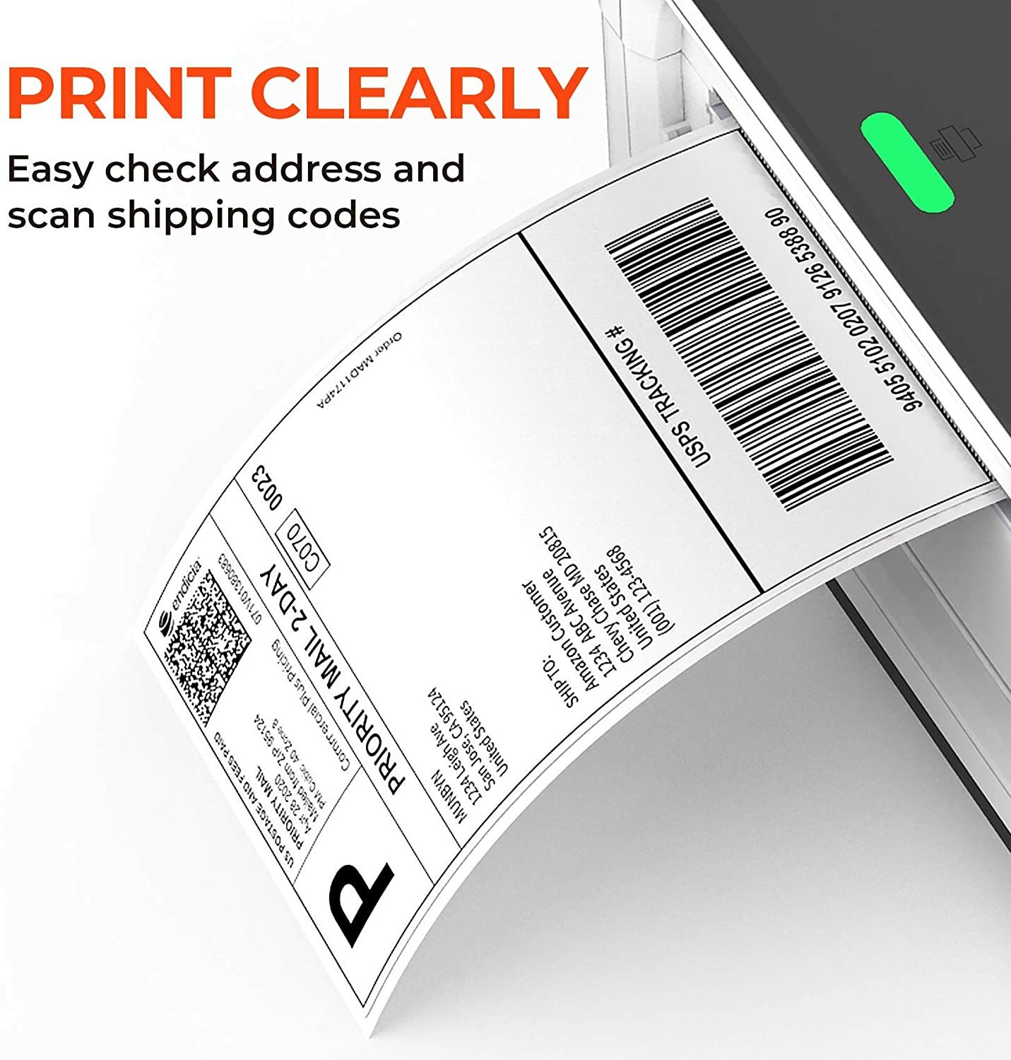 Fanfold Direct Thermal Shipping Labels 4×6 Perforated for Zebra & Rollo