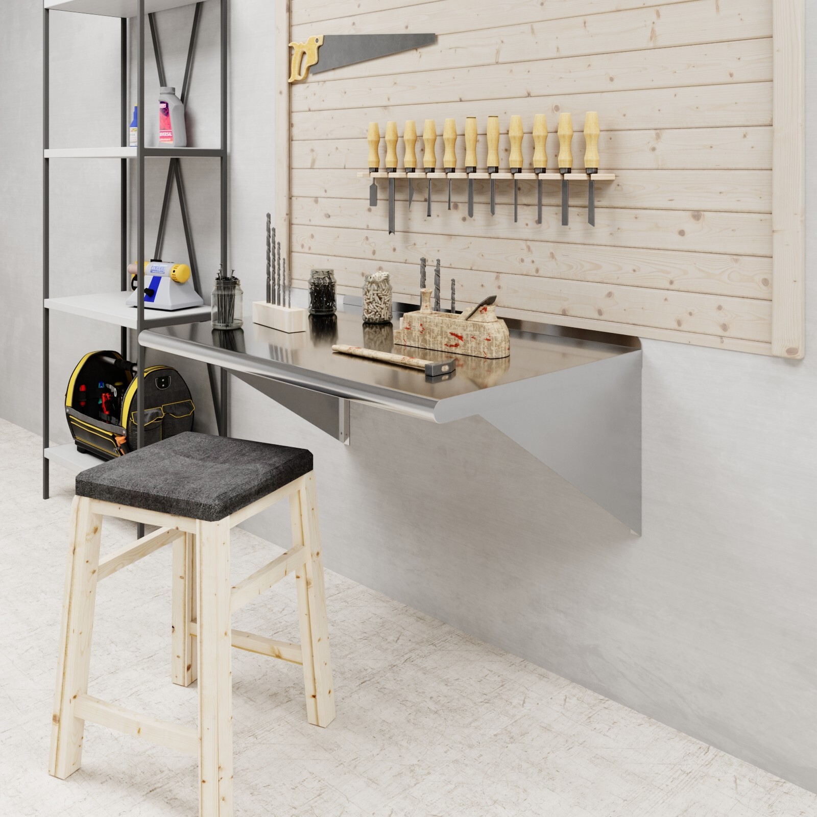 24 in. x 48 in. Stainless Steel Wall Shelf