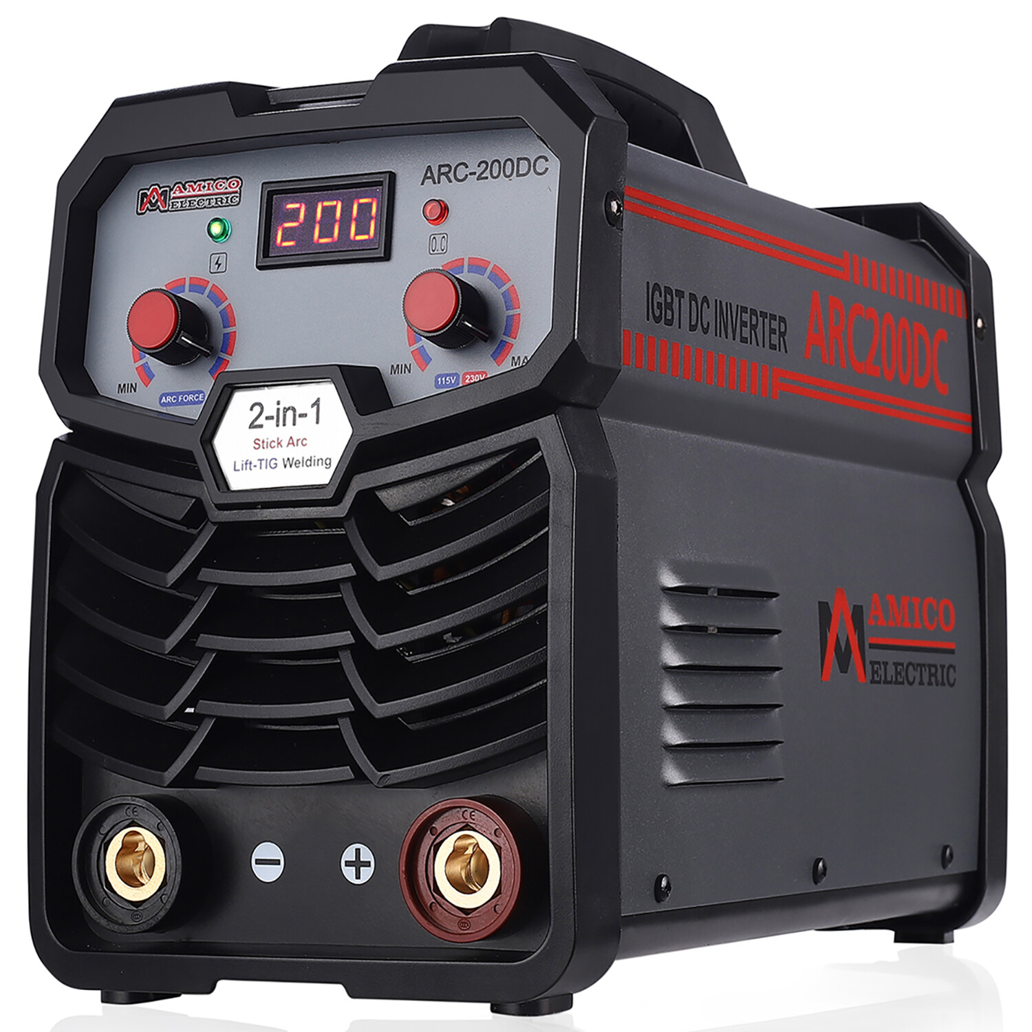 Amico ARC-200DC, 200A Professional Stick Arc TIG Welder, 80% Duty Cycle