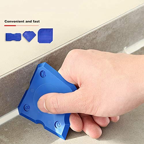 11Pcs Caulking Tools, 3 in 1 Silicone Caulking Finishing Tool Kit(Stainless S