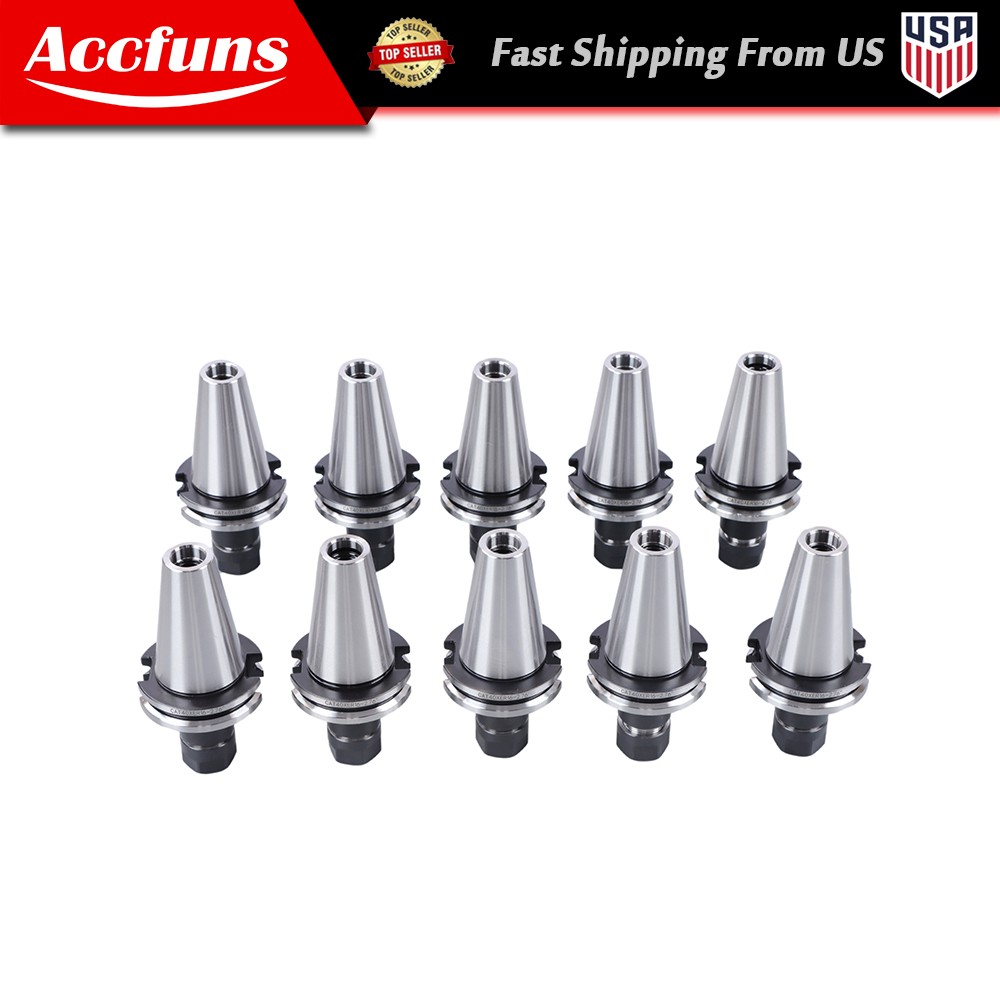 10 Pack CAT40-ER16 Collet Chuck 70mm 2.76″ G2.5 20000RPM CNC Milling Tool