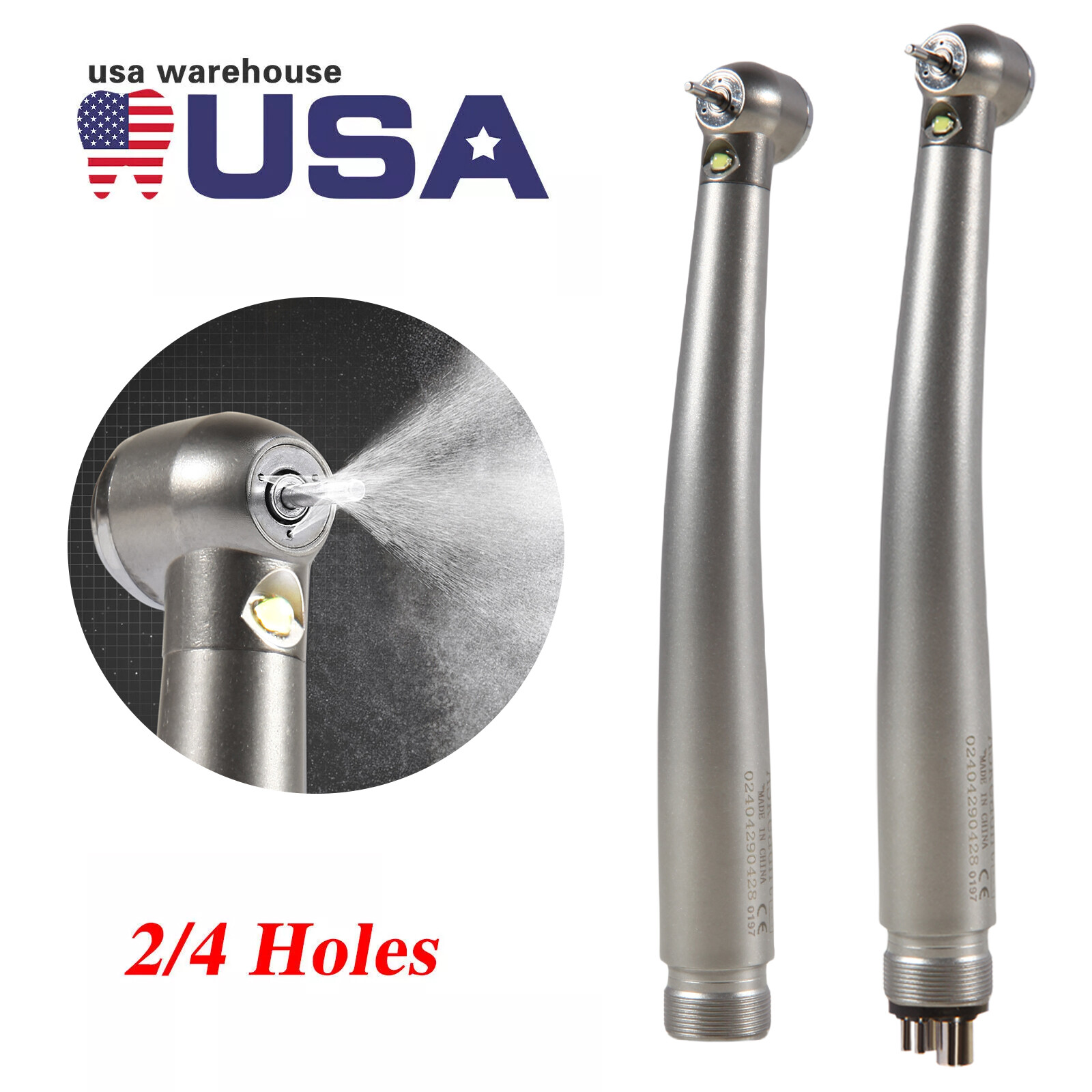 NSK Style Dental Fiber Optic LED E-generator high speed handpiece 2 Hole 4 Hole