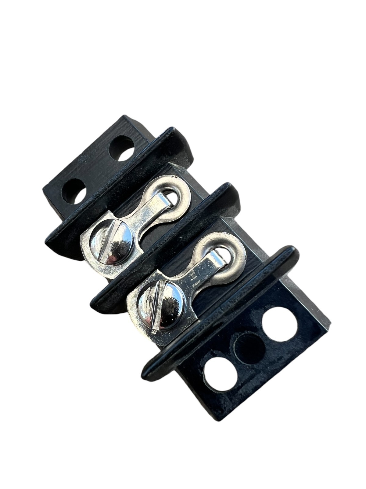 Barrier Strip Dual Barriers 2 Position Terminal CINCH Black 2 Screw Connectors