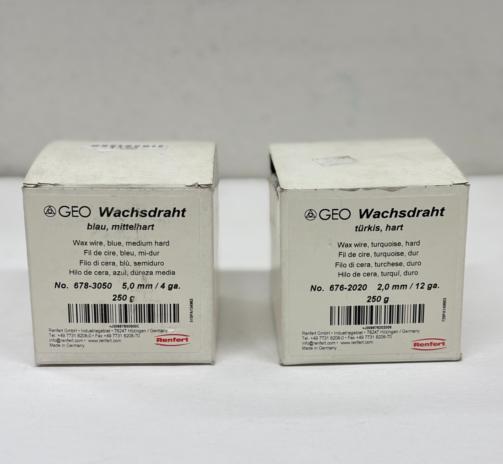 Renfert Geo Wire Wax 4gauge & 12gauge/250g