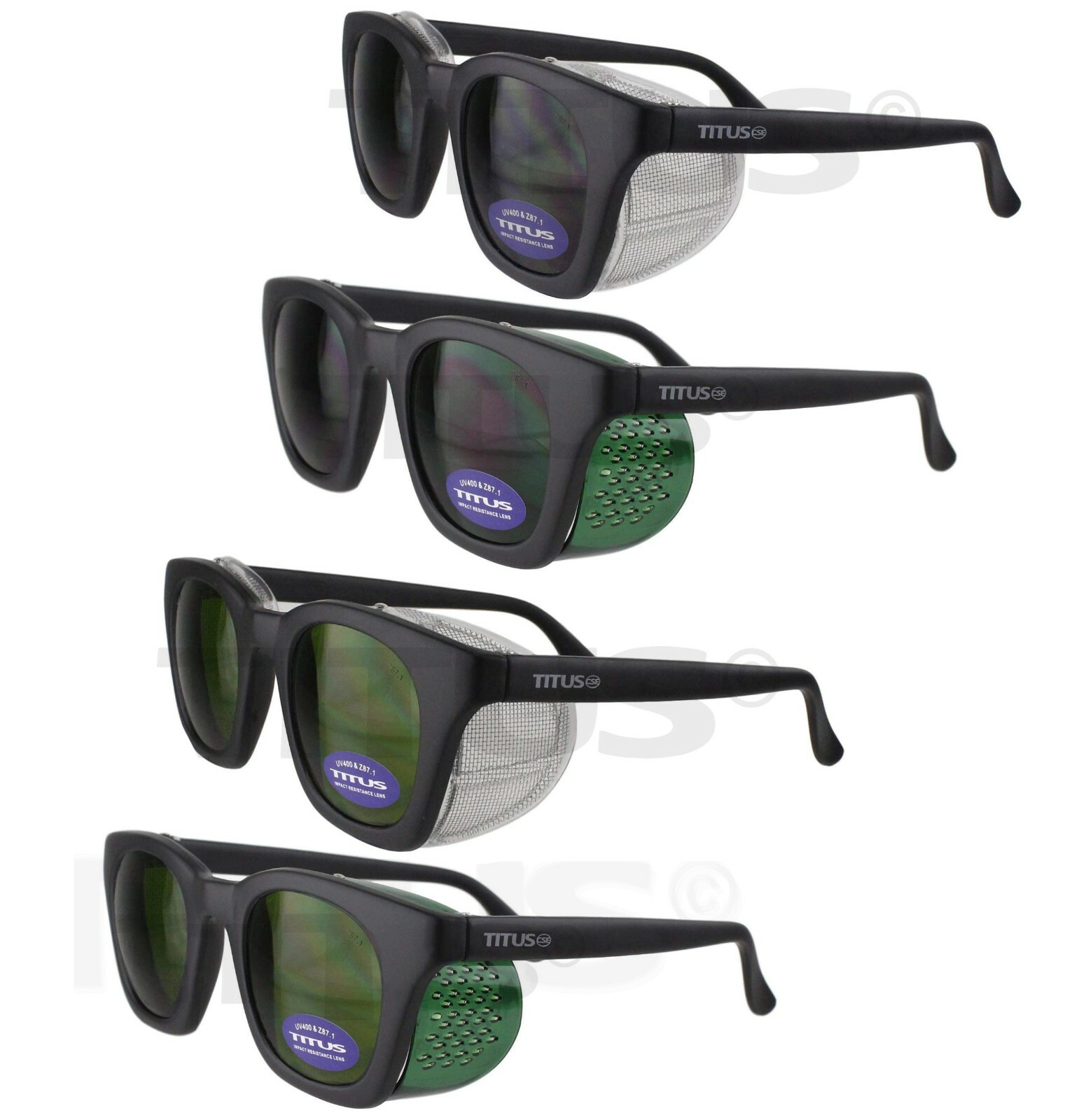 Titus Retro Style Safety Welding Glasses Goggles Side Shields Z87 ANSI IR #3 #5