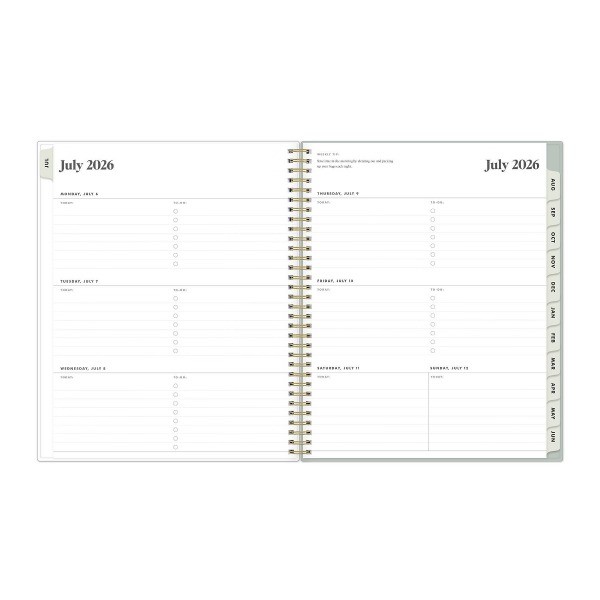 8.5"x11" 2026-2027 Weekly/Monthly Planner Solid Soft Sage Safety
