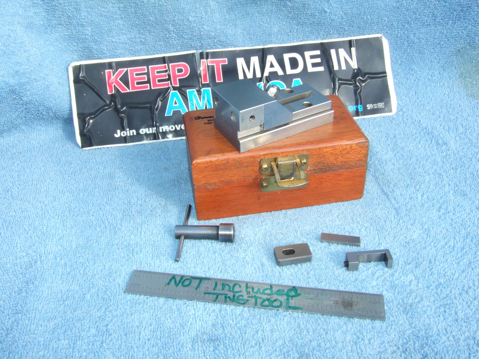 HERMANN SCHMIDT USED 2b GRIND VISE V0-1-1/2a TOOLMAKER MACHINIST CASEw/WRENCH