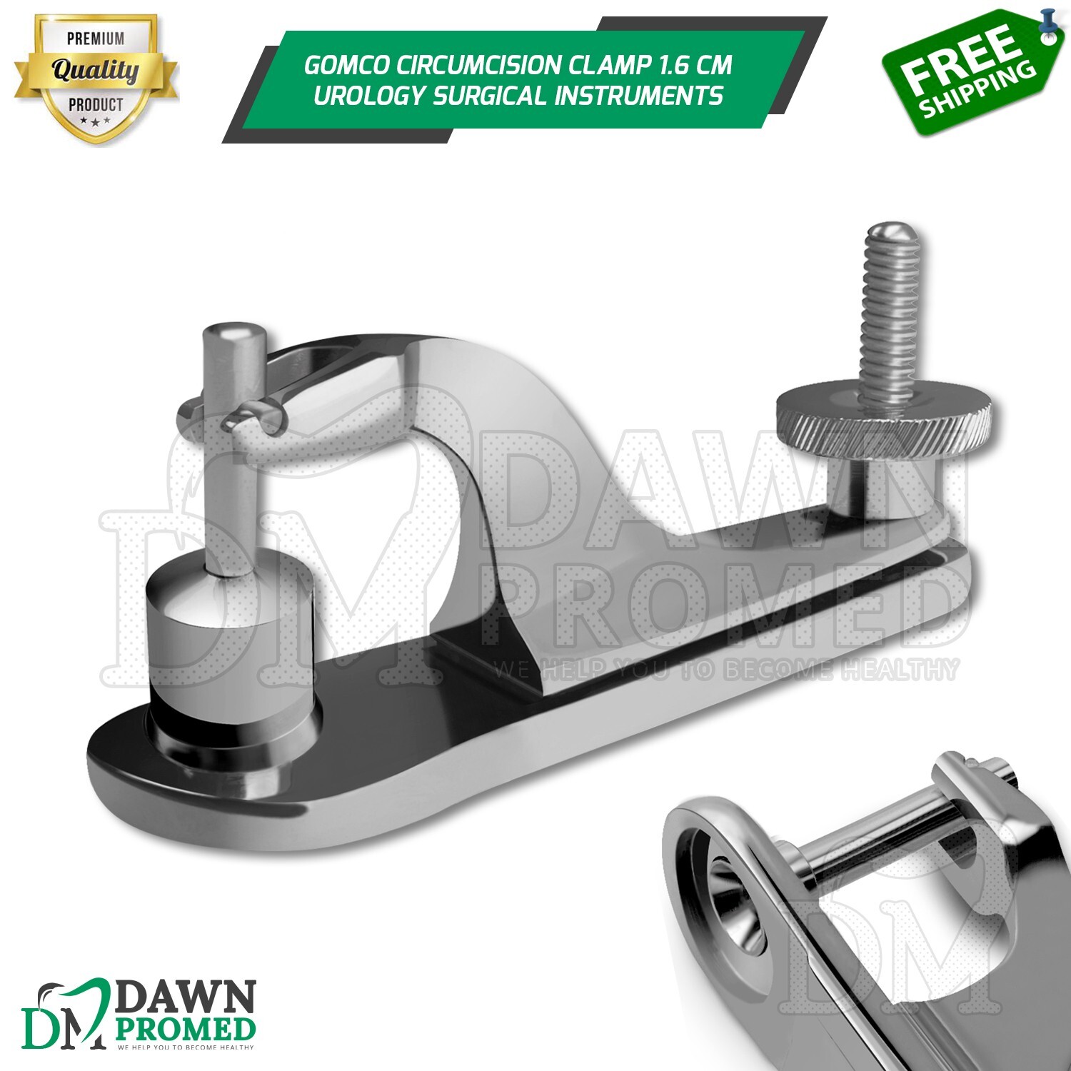 Gomco Circumcision Clamp 1.6 cm Children Boys Urology Surgical Inst German Grade