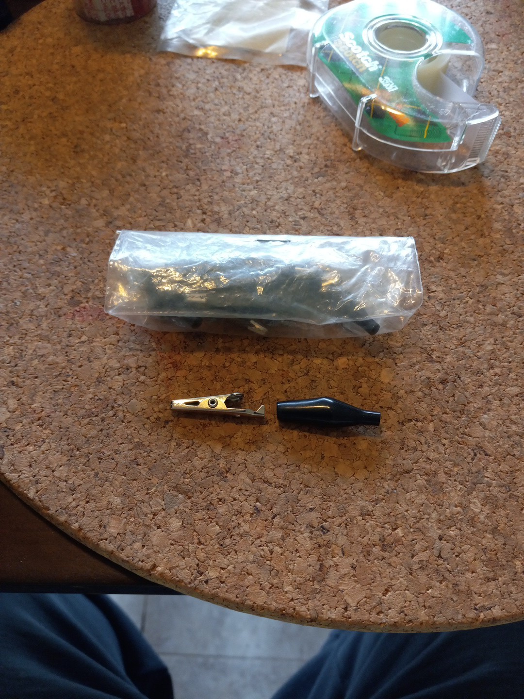 Bag Of 10 Solderable Alligator Clips. Black.