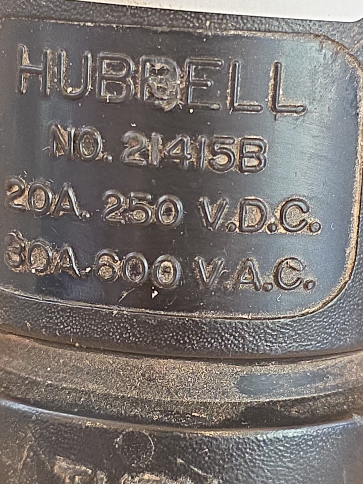 Hubbllock 21415B LOCKING PLUG 30AMP 600VAC 4W 600VAC 20A 250 VDC HBL21415B